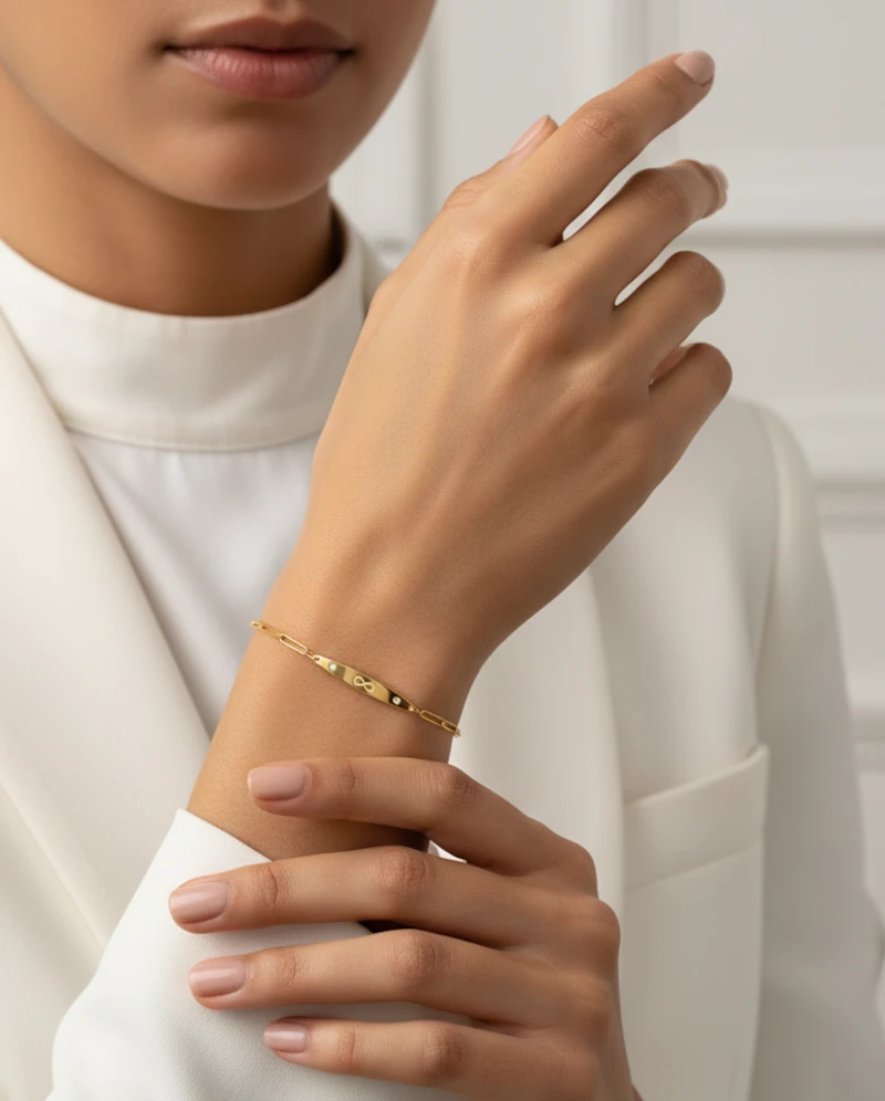 Pulsera de Oro con simbolo infinito